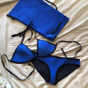 “Chloe” Triangl Bikini in Malibu Blue